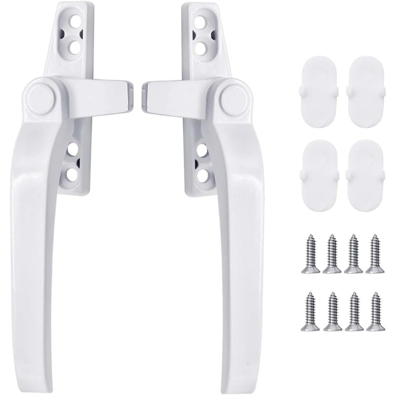 Furniture Hardware Fitting - Glass Window Lock Handle 2Pcs Zinc