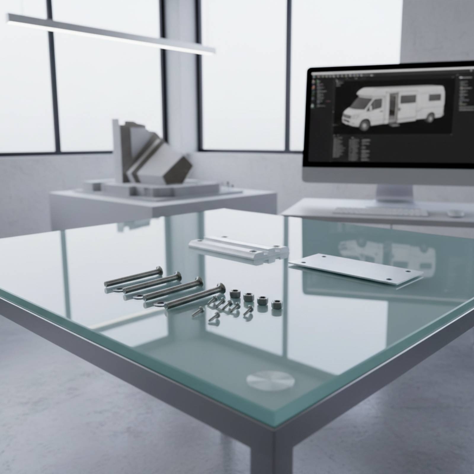 Furniture Hardware For Legs - Rotating Base with Mounting Plates 360°