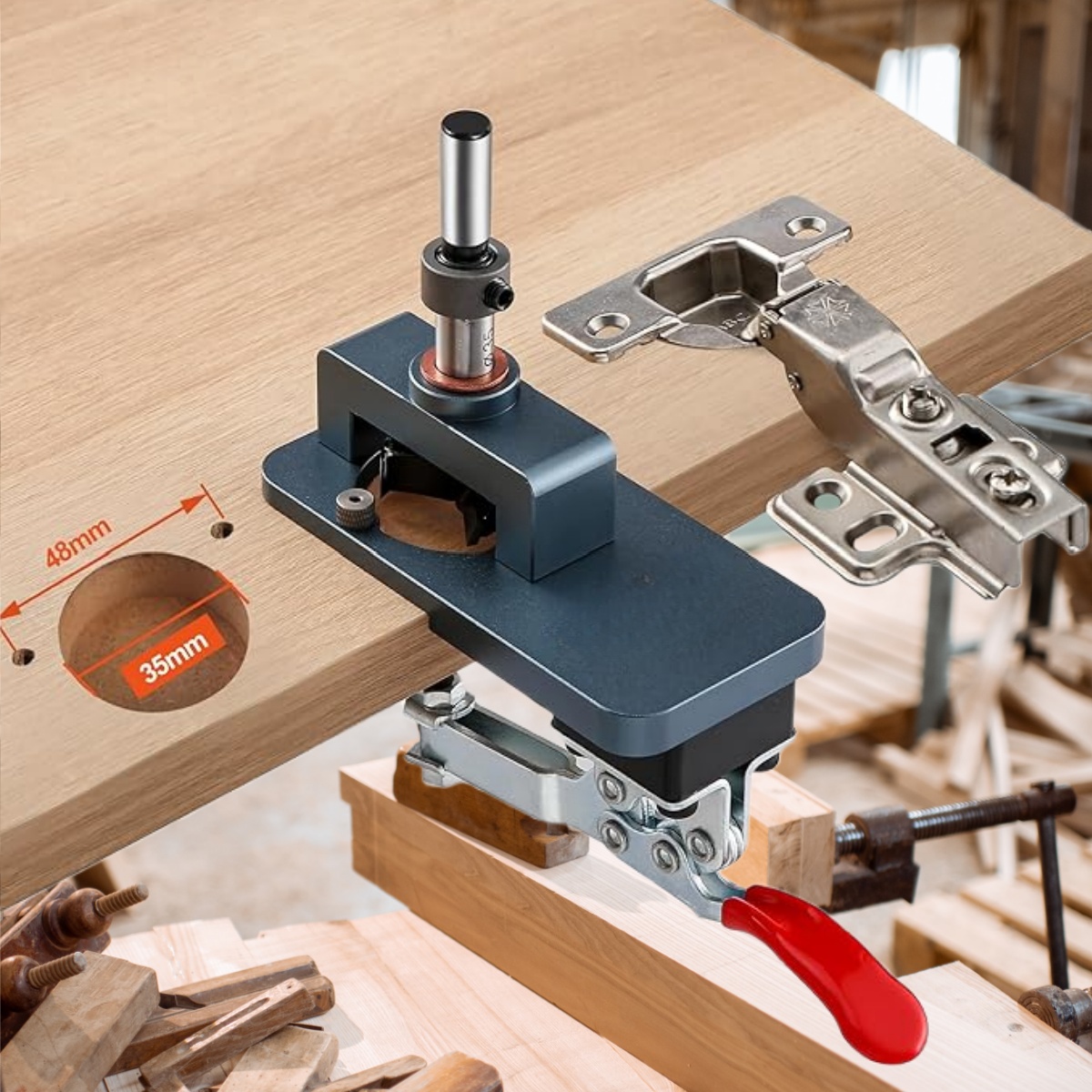Furniture Hardware Fitting - 35mm Hinge Jig - Precise Boring