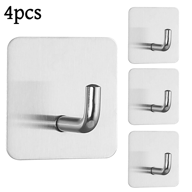 Furniture Hardware Fitting - 2-4pcs Self-Adhesive Wall Hook Towel Holder