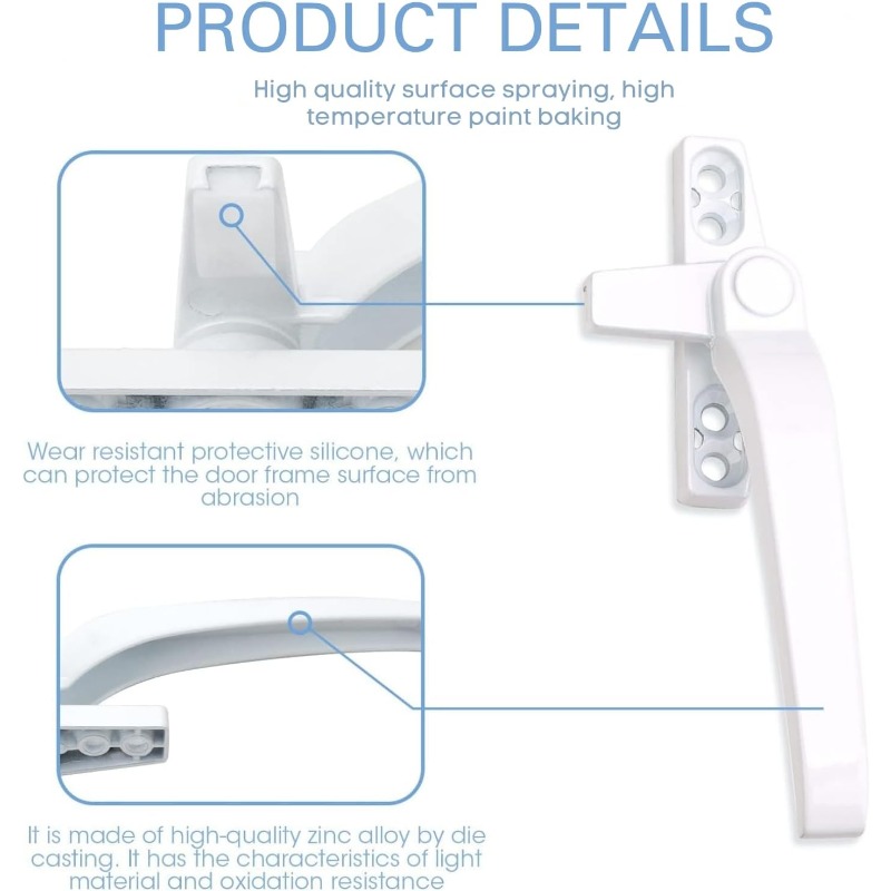 Glass Window Lock Handle 2Pcs  - đánh giá và giá Furniture Hardware Fitting