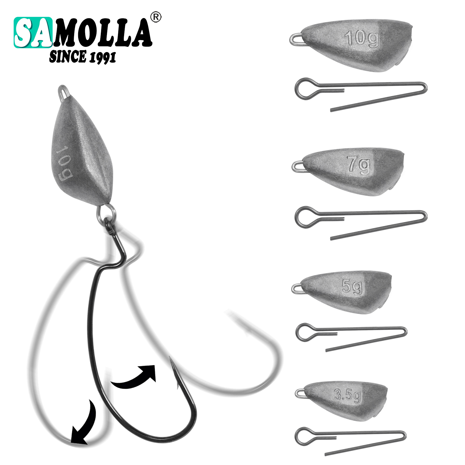 SAMOLLA 5pcs Jig Head Fishing  - đánh giá và giá Furniture Hardware Jig