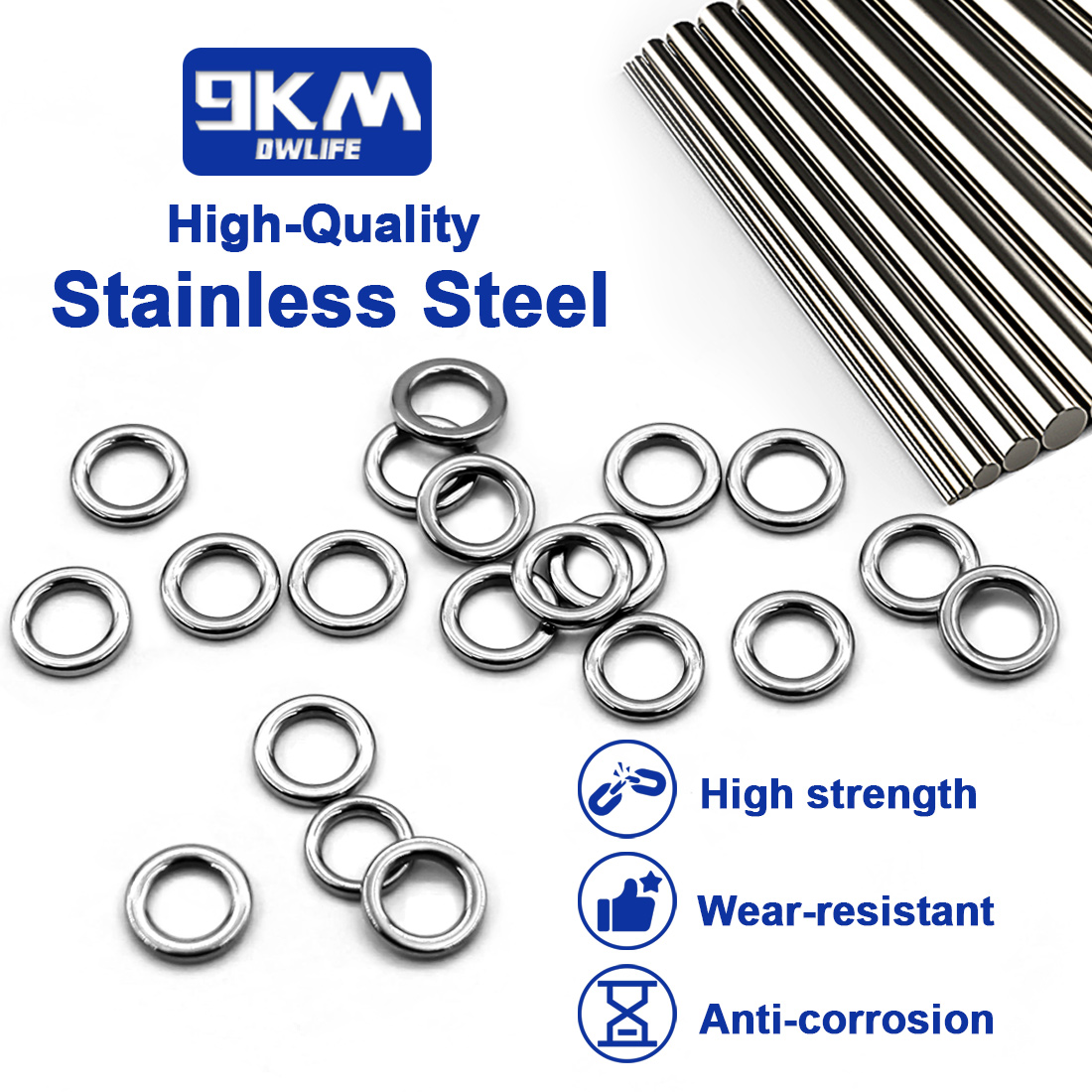 9KM Solid Ring Fishing 50pcs S - đánh giá và giá Furniture Hardware Jig